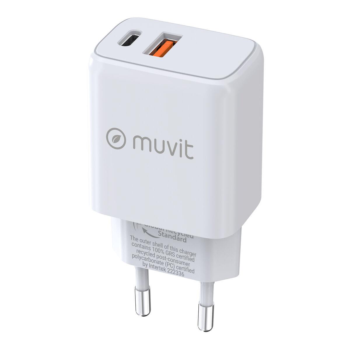 Carregador de Parede Muvit for Change MC-215 Branco 18 W 25 W