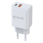 Carregador de Parede Muvit for Change MC-215 Branco 18 W 25 W