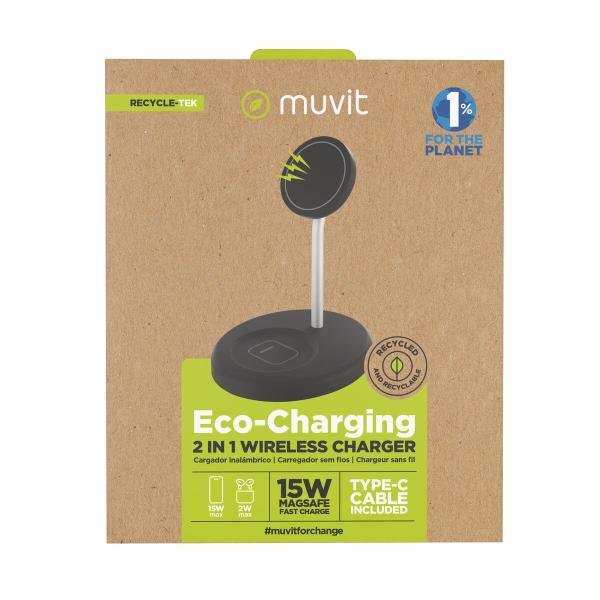 Carregador sem Fios Muvit for Change APH-WC109 Preto