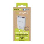 Carregador de Parede Muvit for Change HC-263 Branco 18 W 30 W