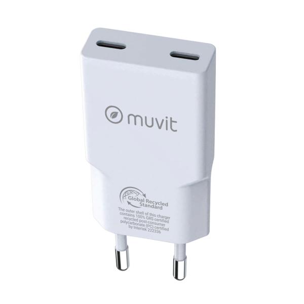 Carregador de Carro Muvit for Change HC-263C Branco 30 W