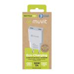 Carregador de Carro Muvit for Change HC-263C Branco 30 W