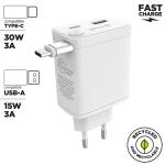 Carregador de Parede Muvit WCEU63-30-AC2 Branco 30 W