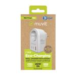 Carregador de Parede Muvit for Change 851DQ-DE Branco 20 W