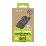 Powerbank Muvit for Change Preto Alumínio 5000 mAh