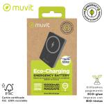 Powerbank Muvit for Change Preto Alumínio 10000 mAh
