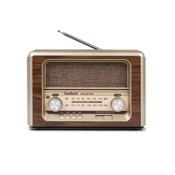 Rádio Portátil Bluetooth Kooltech Retro AM/FM