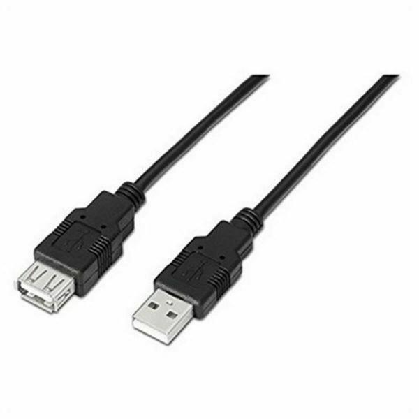Cabo alongador TooQ FS20200M-B 1,8 m USB Preto 1,8 m