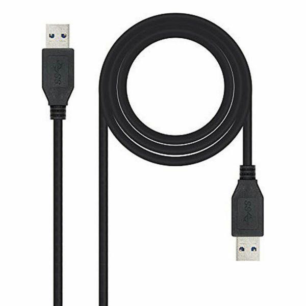 Cabo USB 3.0 A para USB A NANOCABLE 10.01.1002-BK Preto 2 m