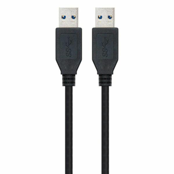 Cabo USB 3.0 A para USB A NANOCABLE 10.01.1002-BK Preto 2 m