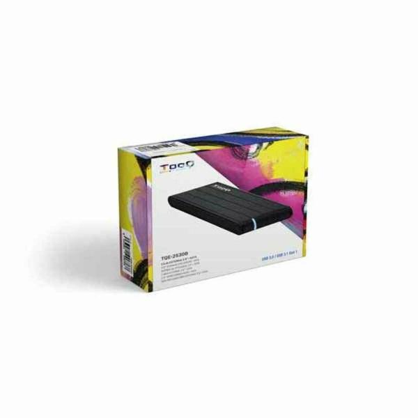 Capa Disco Duro TooQ TQE-2530B 2.5" SATA USB 3.0 Preto 2,5"
