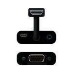 Adaptador HDMI para SVGA com Áudio NANOCABLE 10.16.2001-BK Preto (10 cm + 1 m)
