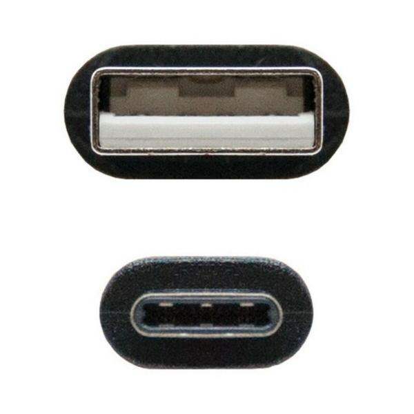 Cabo USB A para USB C NANOCABLE 10.01.210 Preto