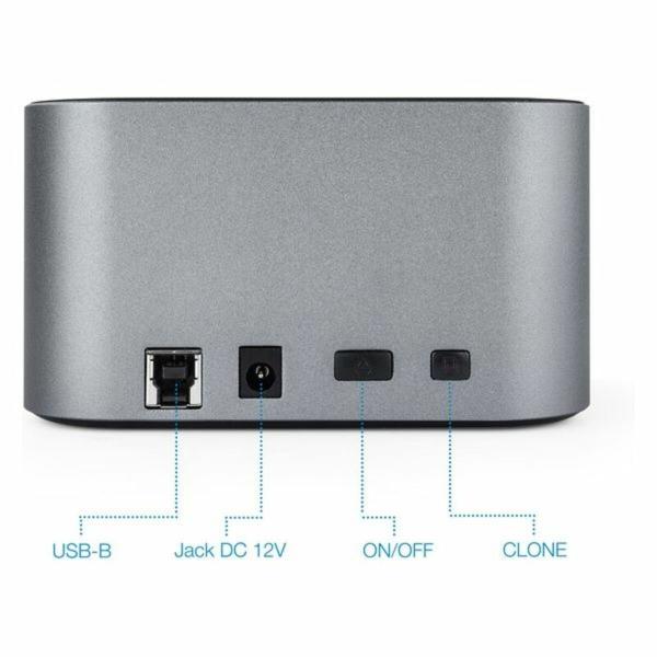 Dock Station Dual TooQ TQDS-805G 2.5"-3.5" HDD/SSD SATA USB 3.0 Cinzento