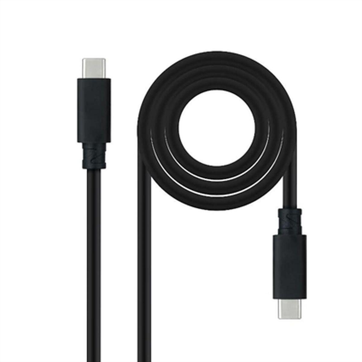 Cabo USB C NANOCABLE 10.01.4101-L150 1,5 m Preto