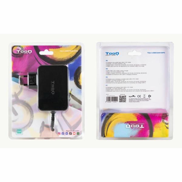 Carregador para Portátil TooQ GAN USB-C PD 100W 100 W