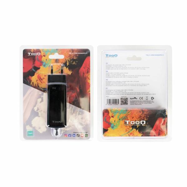 Carregador para Portátil TooQ GAN USB-C PD 65W Cúbico 65 W