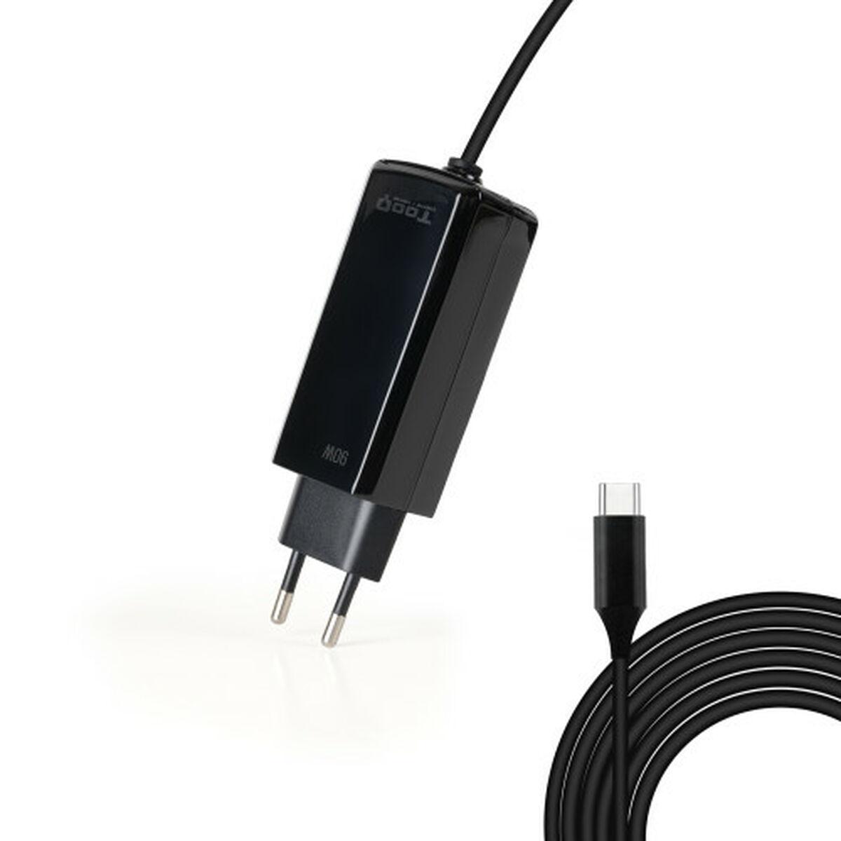 Carregador para Portátil TooQ GAN USB-C PD 90W Cúbico 90 W