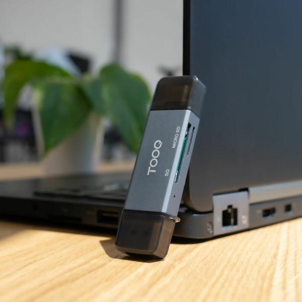 Leitor de Cartões TooQ TQR-3001G Preto Cinzento