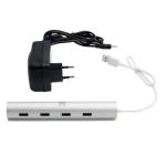 Hub USB Woxter PE26-142 Branco Prateado Alumínio (1 Unidade)