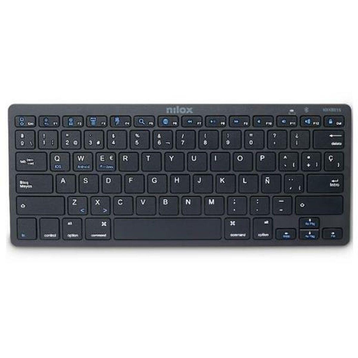 Teclado Nilox NXKB01B Preto Qwerty espanhol