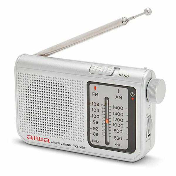 Rádio Portátil Aiwa RS55SL Branco Prateado