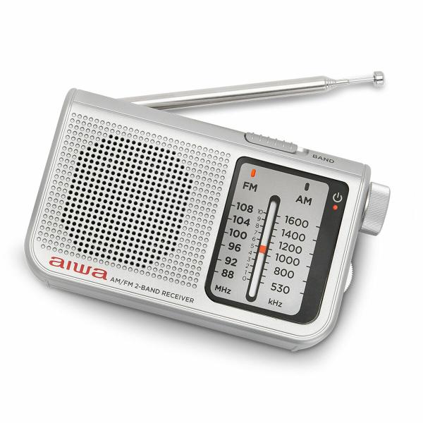 Rádio Portátil Aiwa RS55SL Branco Prateado