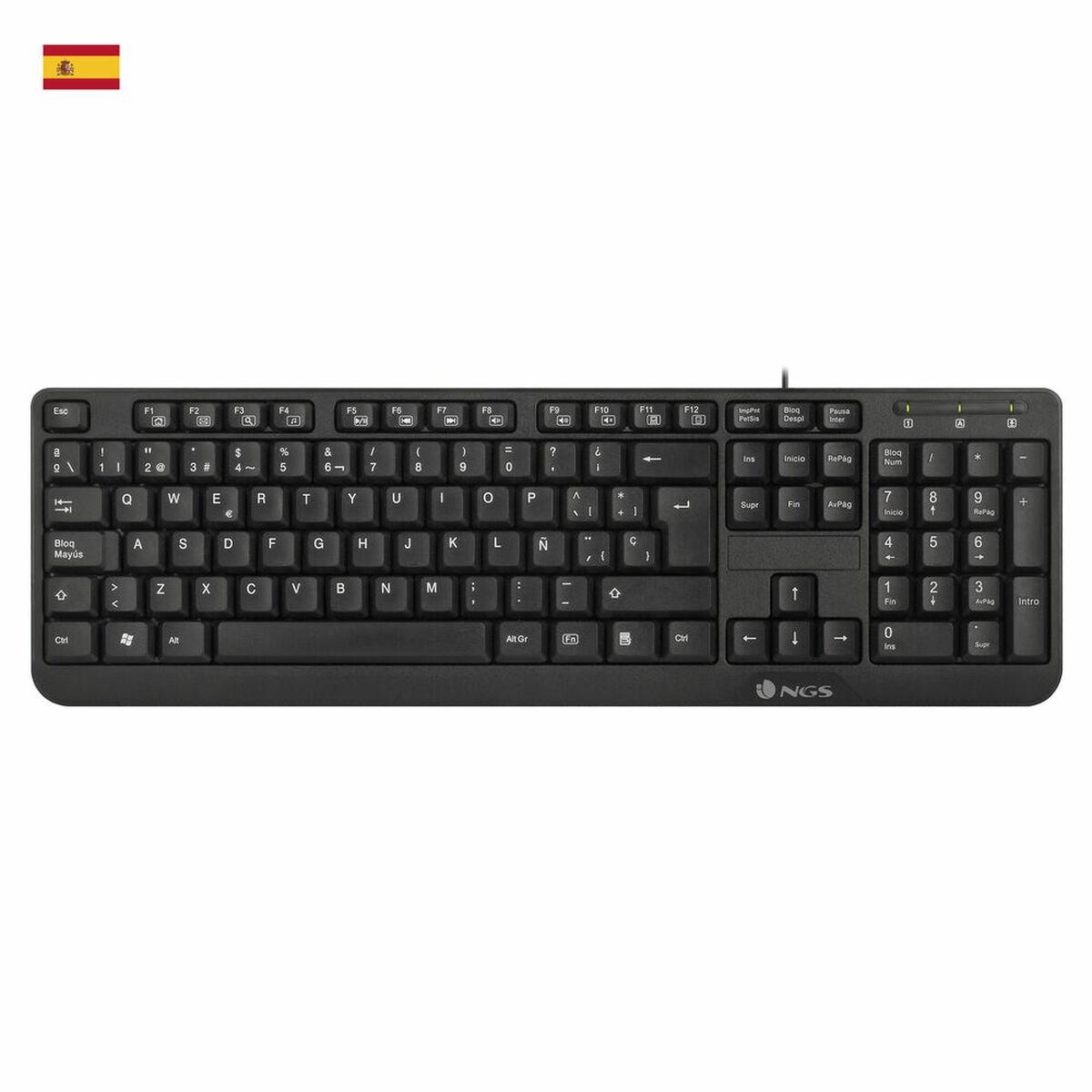 Teclado NGS NGS-KEYBOARD-0344 Preto