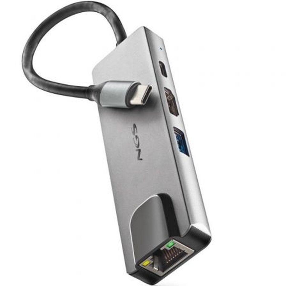 Hub USB NGS WonderDock Supra Cinzento