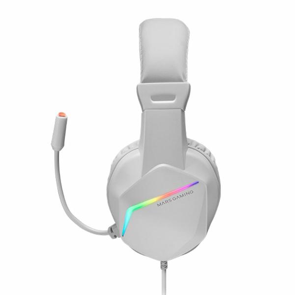 Auriculares com Microfone Gaming Mars Gaming MH122 Branco