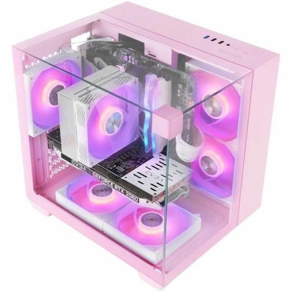Caixa Semitorre ATX Mars Gaming MCVISIONMP Cor de Rosa