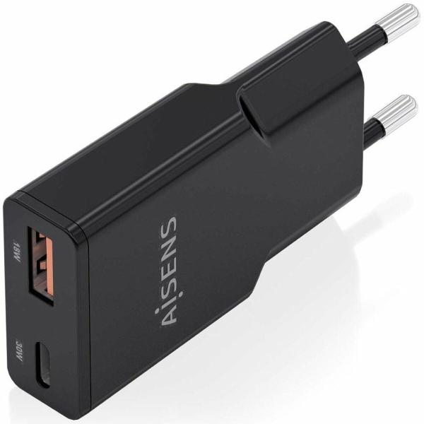 Carregador de Parede Aisens ASCH-30W2P047-BK Preto 30 W