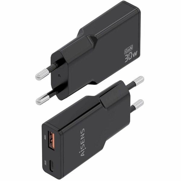 Carregador de Parede Aisens ASCH-30W2P047-BK Preto 30 W