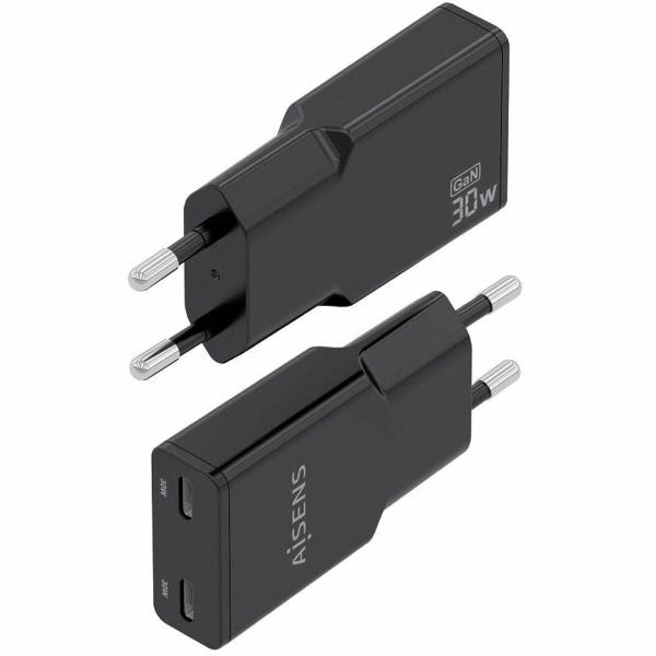 Carregador de Parede Aisens ASCH-30W2P049-BK Preto 30 W