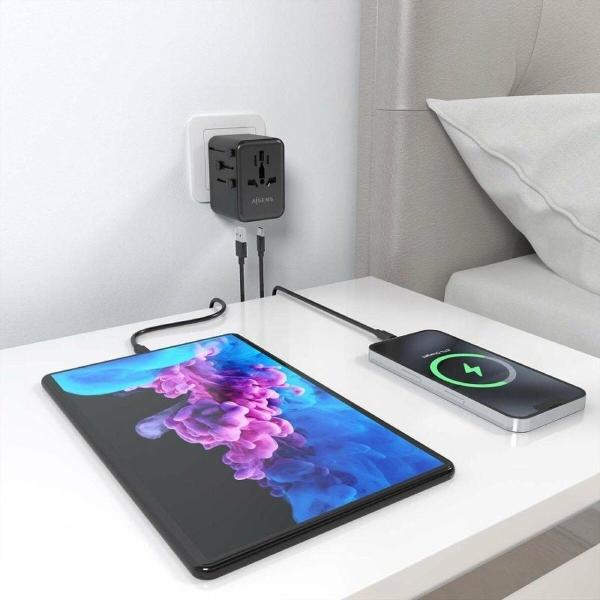 Carregador de Parede Aisens ASPS-2A2C08-BK 25 W Preto