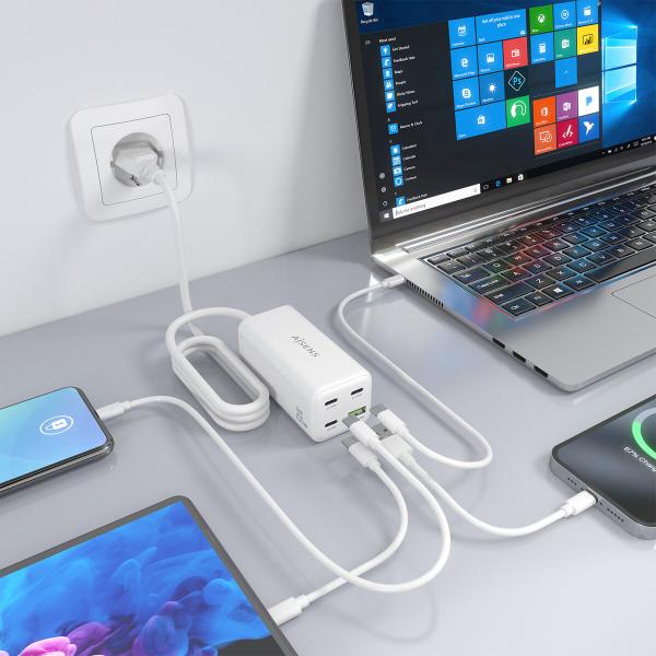 Carregador de Parede Aisens GAN Branco 100 W