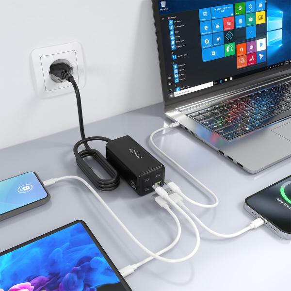 Carregador de Parede Aisens GAN Preto 100 W