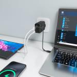 Carregador de Parede Aisens ASCH-65W3P071-BK Preto