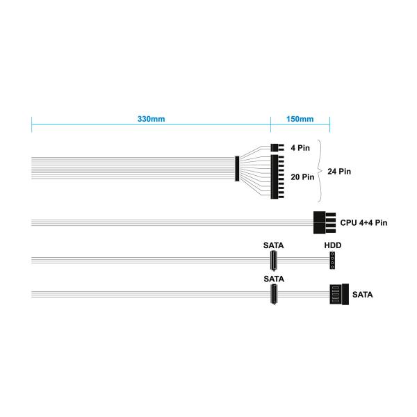 Fonte de Alimentação Aisens ASPC-500SFX-SEO 500 W