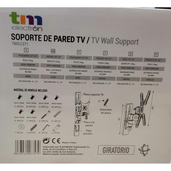 Suporte TV TM Electron 25 kg 10"-32"