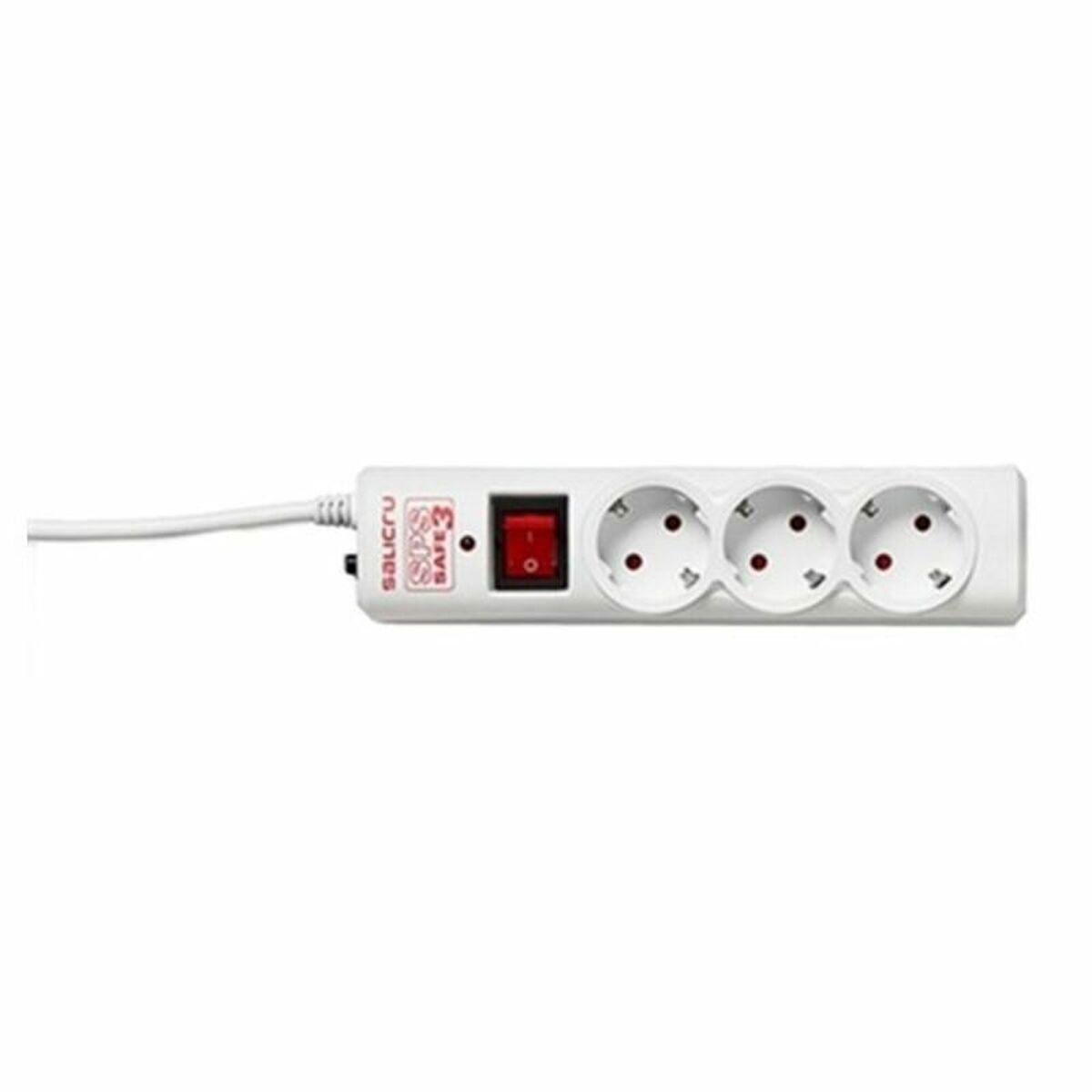 Extensão com 3 Tomadas Schuko com Interruptor Salicru 680BA000001 (1,5 m)