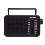Rádio Portátil Daewoo DW1123 Preto AM/FM Retro
