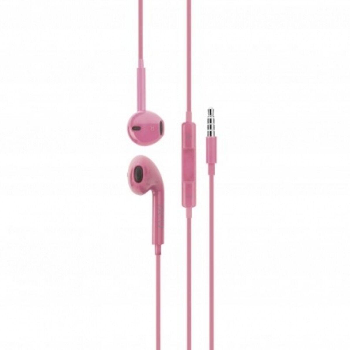 Auriculares DCU 34151002 Cor de Rosa