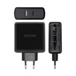 Carregador USB Parede Aisens PD 3.0 USB-C 57 W Preto