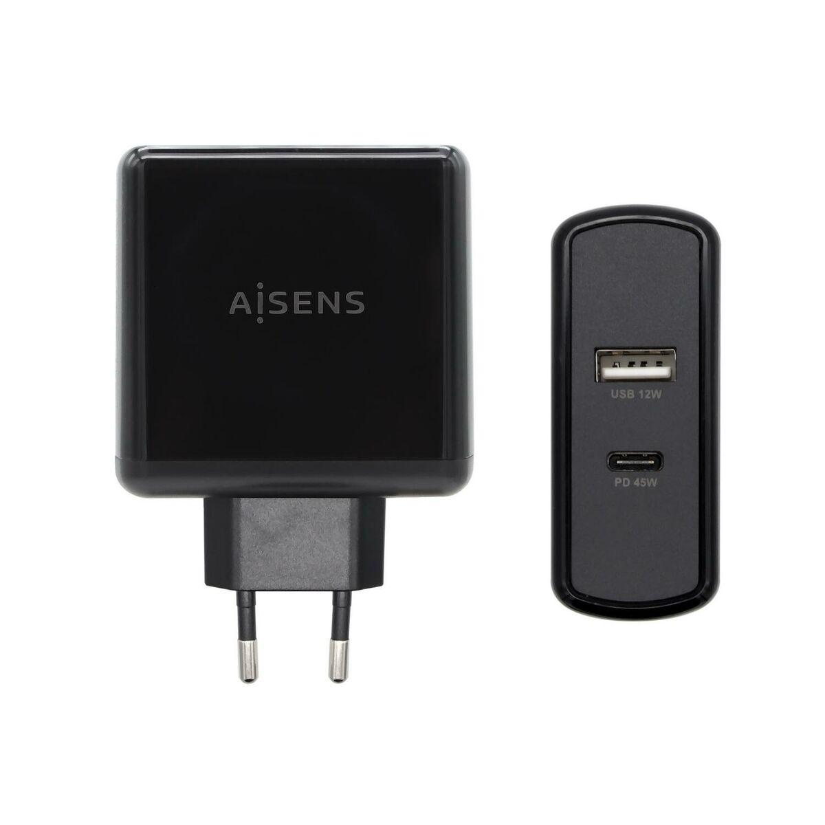 Carregador USB Parede Aisens PD 3.0 USB-C 57 W Preto