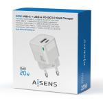 Carregador de Parede Aisens ASCH-20W2P002-W