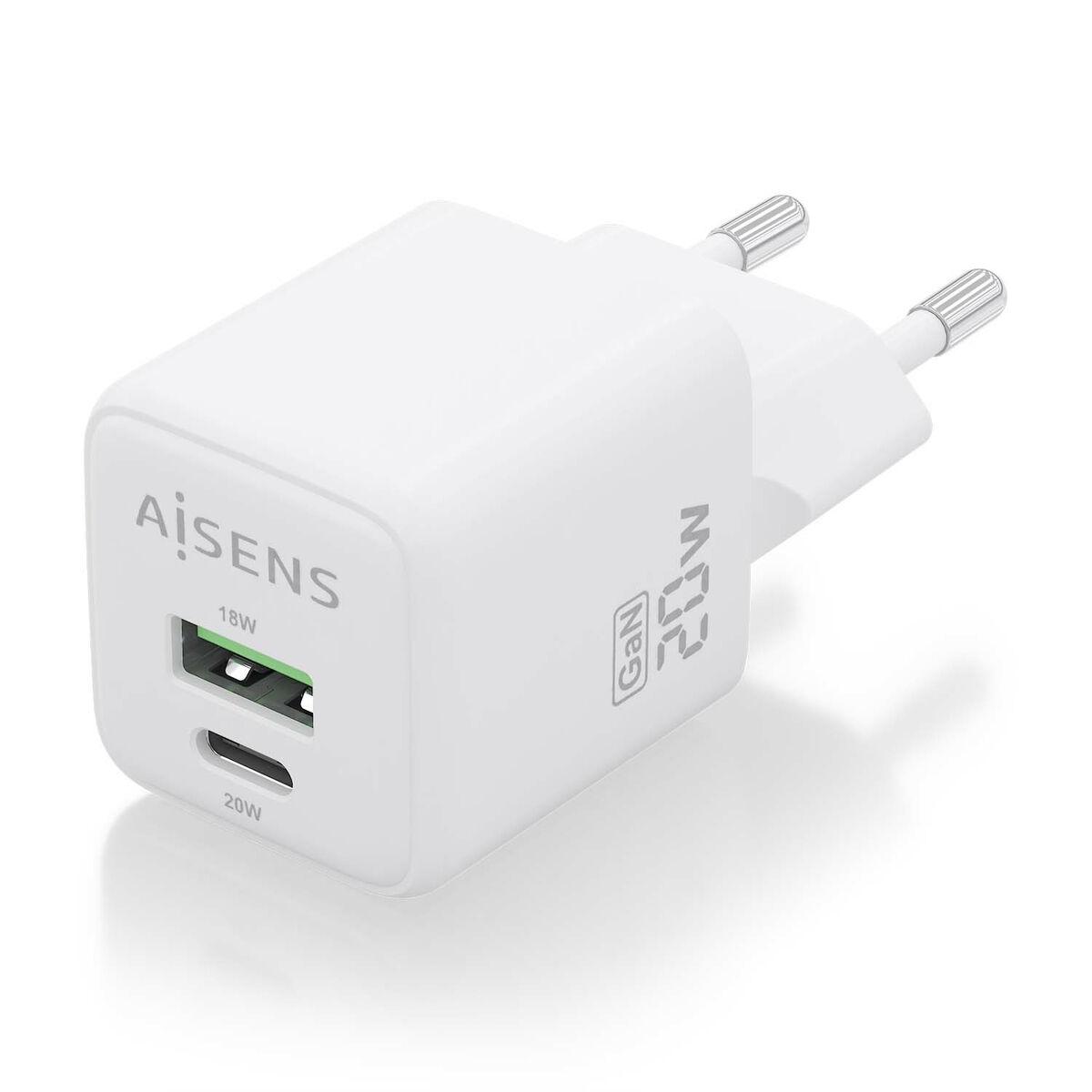 Carregador de Parede Aisens ASCH-20W2P010-W Branco 20 W (1 Unidade)