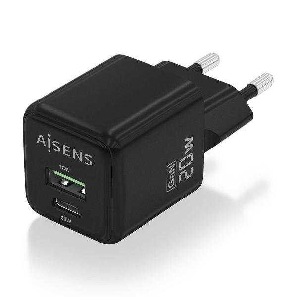 Carregador de Parede Aisens ASCH-20W2P011-BK 20 W Preto (1 Unidade)