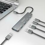 Hub USB Aisens A109-0857 Cinzento (1 Unidade)