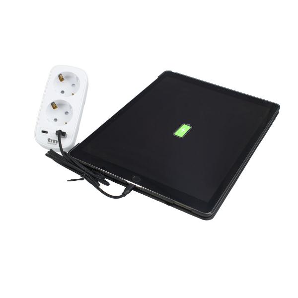 Tomada Parede com 2 Portos USB TM Electron 3.1